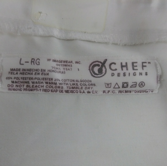 Chef Designs Heavy Duty Chef Cook Shirt Size Large - Picture 6 of 7